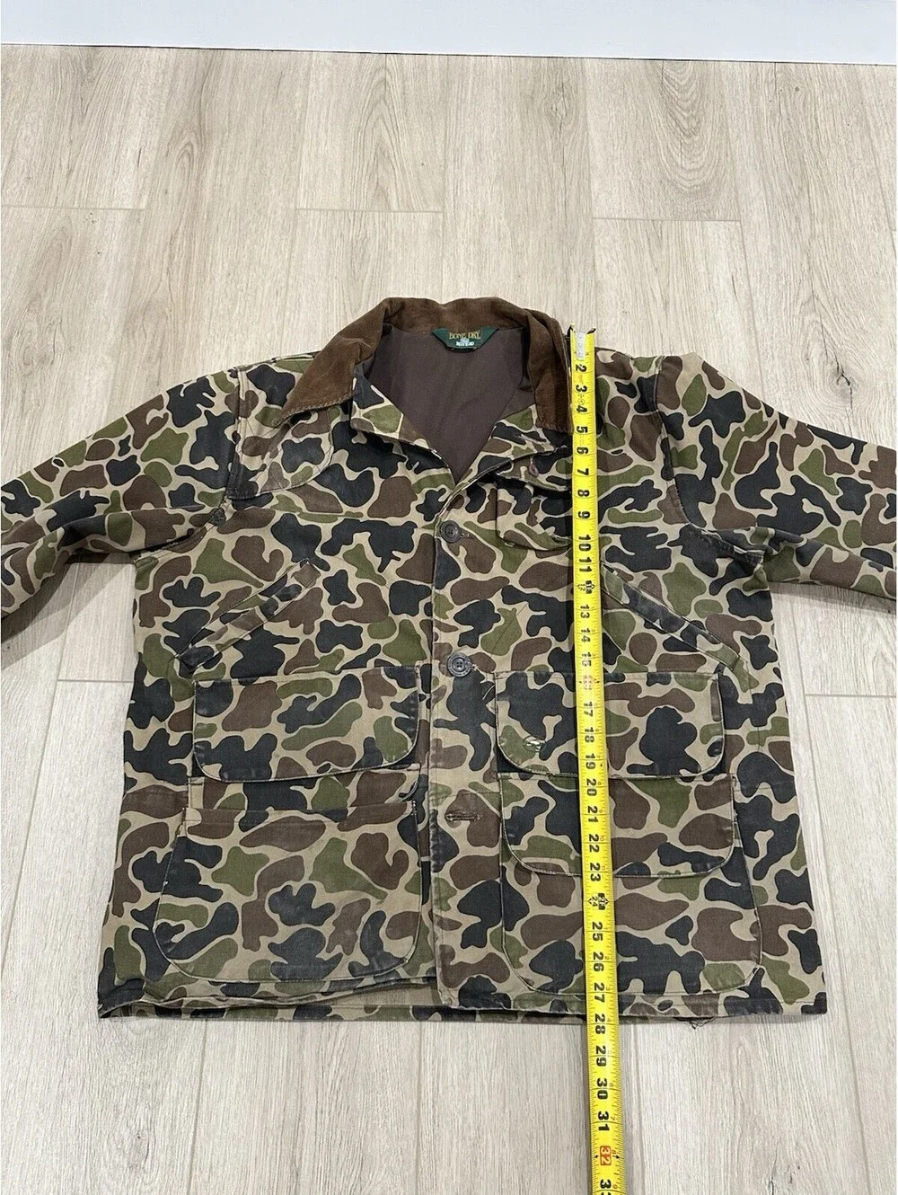 Vintage Red Head Bone Dry Jacket Mens Frog Camo Hunting Duck Field Coat Lined